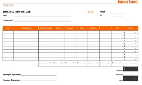 28 Expense Report Templates Word Excel Formats