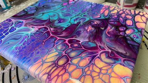 83 Colorfully Epic Electric Swipe Acrylic Pour Painting Abstract