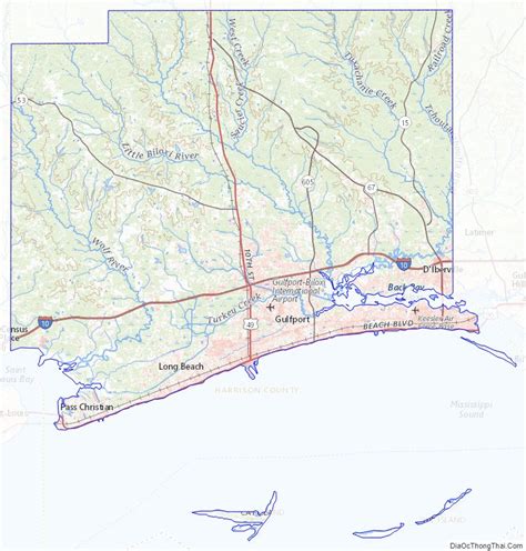 Map Of Harrison County Mississippi Địa Ốc Thông Thái