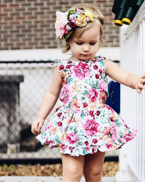 Adorable Kid Baby Girl Floral Summer Dress Princess Strap Sleeveless