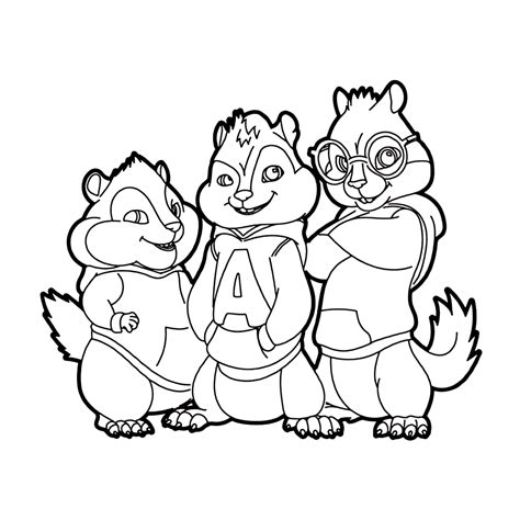 Line drawing pics 371x480 cute chipmunk coloring page free printable coloring pages 598x844 learn how to draw theodore from alvin the chipmunks (alvin Pin on Kids colouring pages