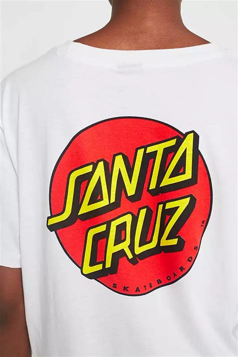 Santa Cruz Classic Dot White Logo T Shirt Urban Outfitters
