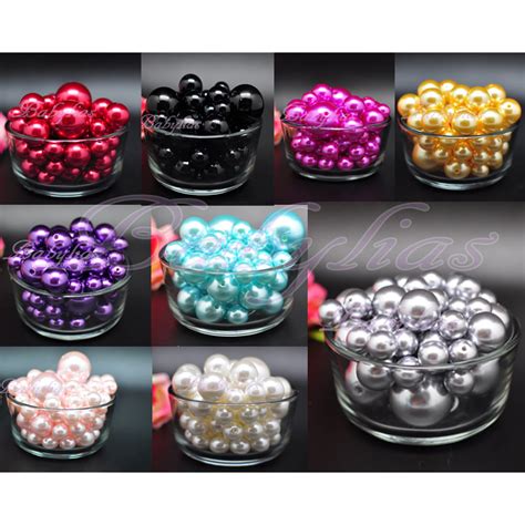 Pearl Vase Fillers Centerpiece Balls Fake Gems Marbles Beads Craft Perlas Decoracion Wedding 76