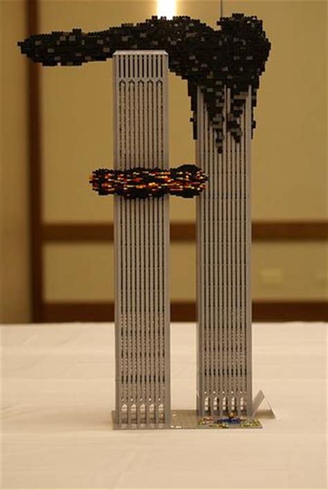 This set reproduce one of the famous monument in the world, the world trade center, consists of 2479 bricks. Attack on WTC 9/11 Lego recreation | Nuffy