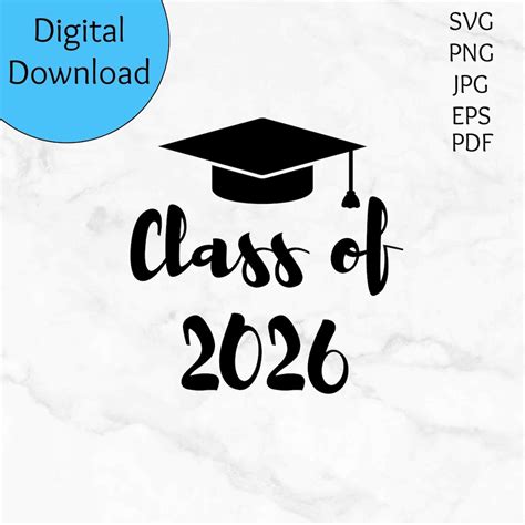 Class Of 2026 Svg Graduation Svg Graduation Cake Topper Etsy