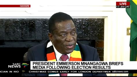 President Emmerson Mnangagwa Addresses The Media Youtube