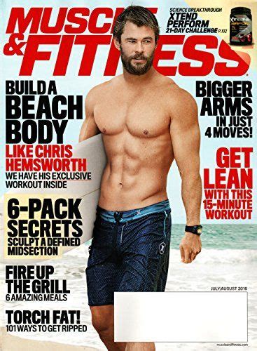 Muscle And Fitness Magazine July August 2016 Chris Hemsworth Beach Body