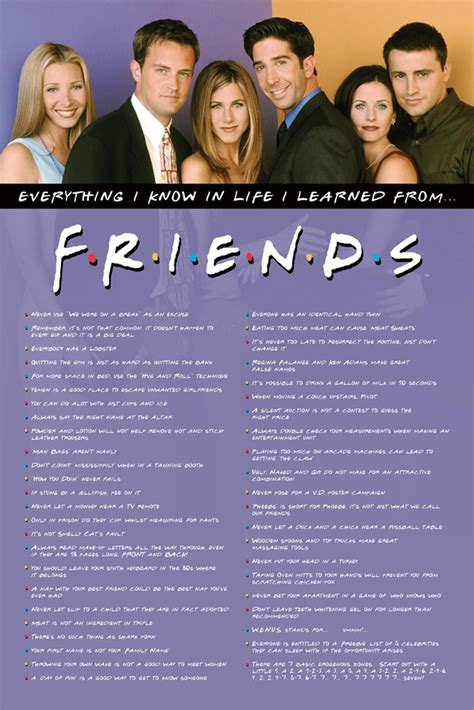 Friends Everything I Know Plakat Sklep Nice Wall