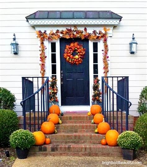 Front steps are meant to welcome guests, to invite friends and family in for a spell. Fall Decorating Ideas for Your Front Door, Steps, Outdoor ...