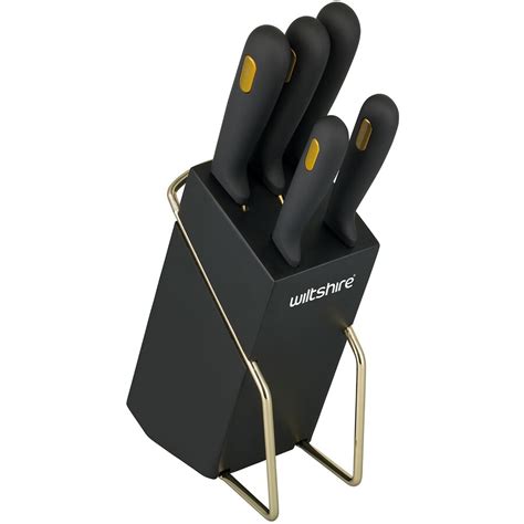 Find many great new & used options and get the best deals for iconchef universal knife block round red at the best online prices at ebay! The Wiltshire Gold Framed 6-Piece Knife Block Set | BIG W