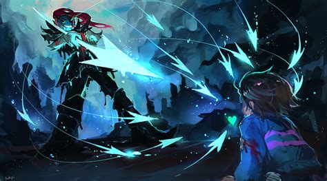 Options Undyne The Undying Vs Frisk 1336049 Hd Wallpaper And Backgrounds Download