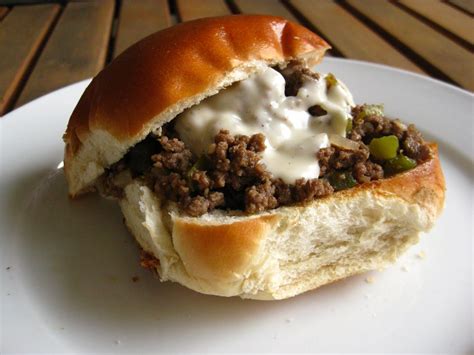 Cheesesteak sloppy joe = your two favorite sandwiches combined. A Taste of Home Cooking: Philly Cheesesteak Sloppy Joes