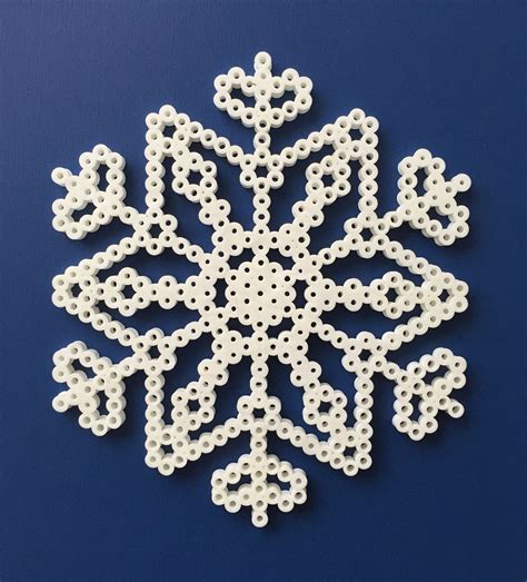 Beaded Snowflakes Christmas Snowflakes Perler Bead Patterns Beading