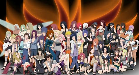 Naruto harem. All the ladies in Naruto with the only guy, Naruto | Naruto characters, Naruto ...