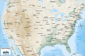 Map Of Usa With Cities Topographic Map Of Usa With States Rezfoods Resep Masakan Indonesia