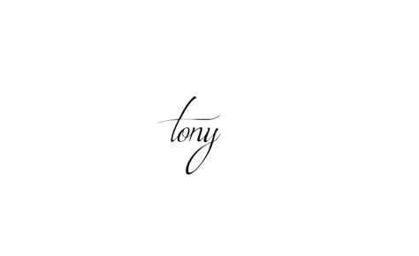 Tattoo Name Tony Using The Font Style Brotherhood Script Regular Name