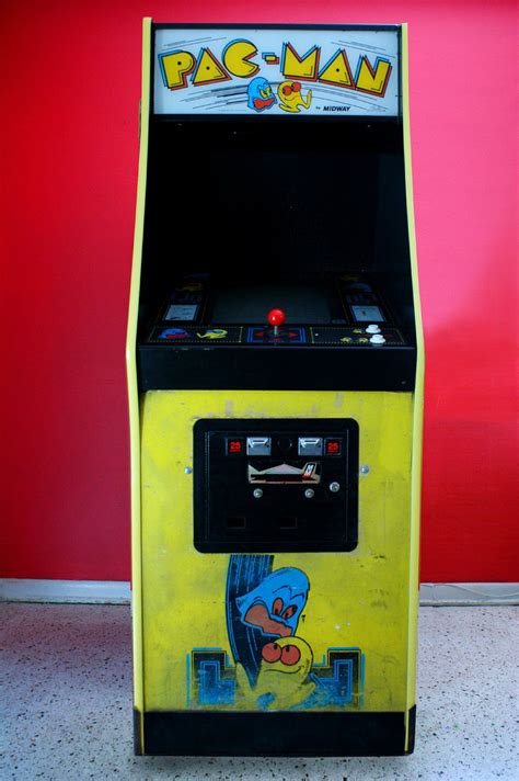 Original 1980s Pacman Stand Up Arcade Machine 65000 Via Etsy