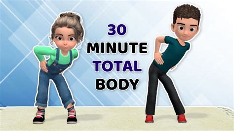 30 Minute Total Body Workout Set Home Exercise For Kids Youtube