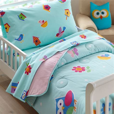 Wildkin 3 Piece Olive Kids Birdie Toddler Sheet Set Toddler Comforter