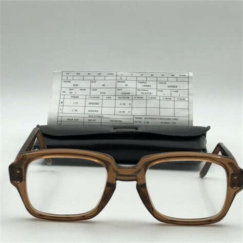 vintage uss brown army bcg military eyeglass frame 4 1 2 5 3 4 3898943487