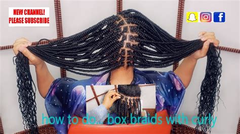 These curly braids are effortlessly relaxed and voluminous. how to Box Braids With Curly Ends Tutorial | goddess ...