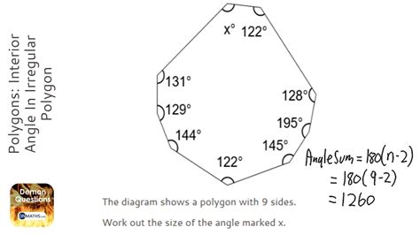 As there are 8 interior angles each 135o Sum Of Interior Angles Of A Convex Polygon