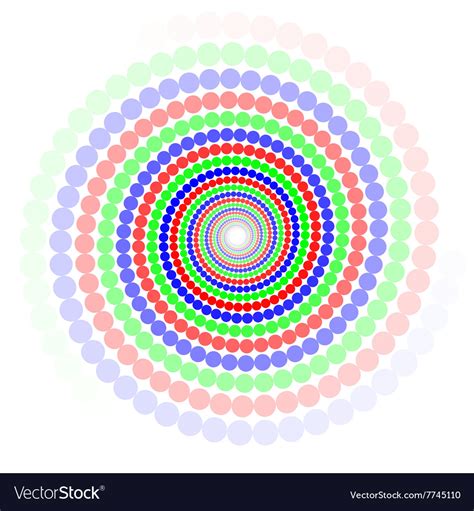 Colored Circles In Spiral Royalty Free Vector Image