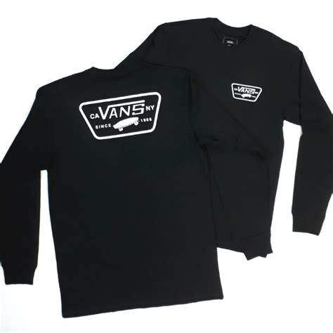 Vans Full Patch Long Sleeve T Shirt Black