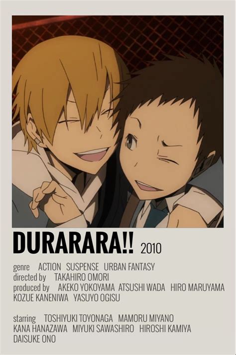 Durarara Poster By Emily Durarara Anime Printables Anime