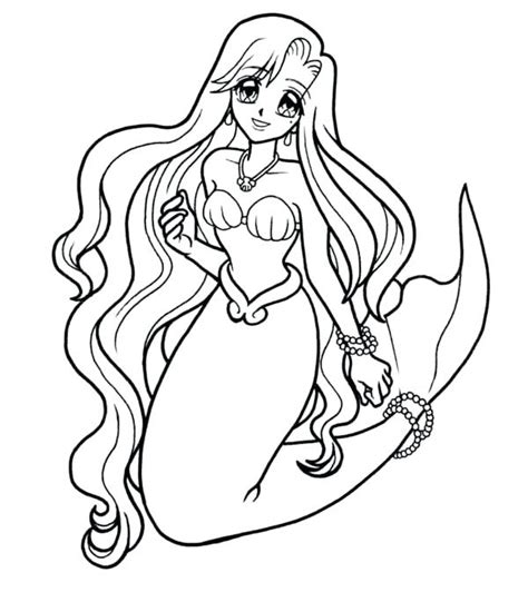 Cute Mermaid Coloring Pages at GetColorings.com | Free printable