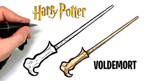 How To Draw Voldemort Wand Harry Potter Youtube