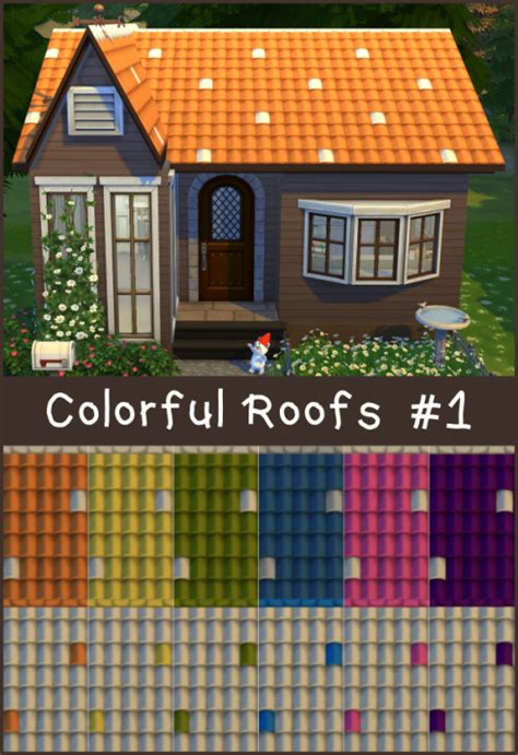 Sims 4 Ccs The Best Colorful Roof Recolors By Nanakusasims
