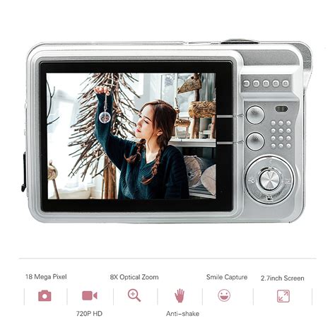 Portable 720p Digital Camera Video Camcorder 18mp Photo 8x Zoom Anti