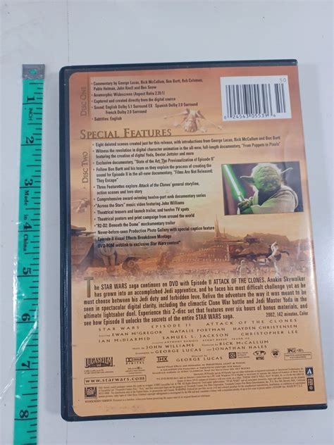 Star Wars Ii Attack Of The Clones Dvd Widescreen Rated Pg Good On Ebid