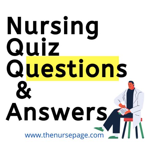 Nursing Quiz Questions And Answers 2023 The Nurse Page
