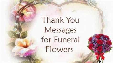 Thank You Messages For Funeral Flowers