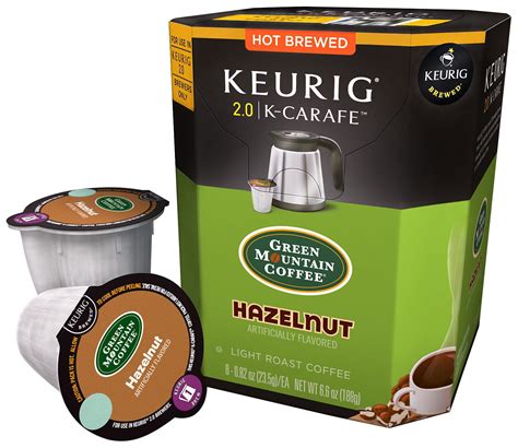 Green Mountain K Carafe Coffee For Keurig Hazelnut 8 Ct Walmart Com