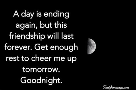 Goodnight Messages For Friend | The Right Messages | Messages for friends, Good night quotes ...