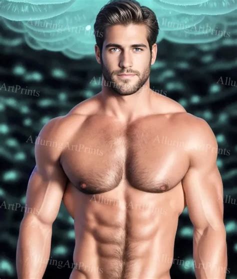 Male Model Print Muscular Handsome Beefcake Shirtless Hunk Hot Hairy Man N1135 £4 39 Picclick Uk