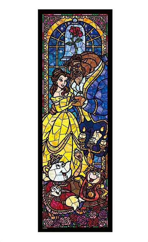 Tenyo Disney Beauty And The Beast Stained Glass Puzzle 456 Pieces Puzzle