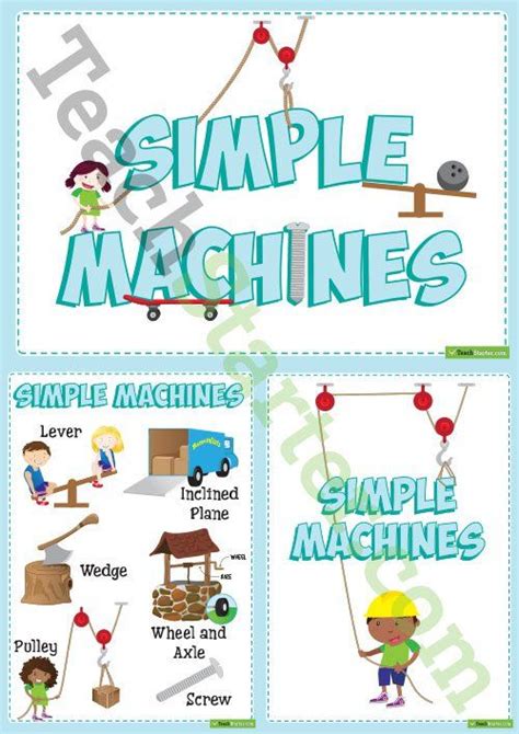 Simple Machines Display Posters Teaching Resource Teach Starter