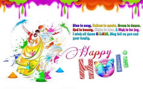 Happy Holi 3d Girl Boy Playing Holi Colours Wishes Hd Wide Wallpapers