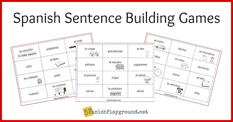 Spanish Sentence Building Games - Spanish Playground