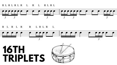 16th Triplets Interactive Snare Drum Reading Exercise Youtube