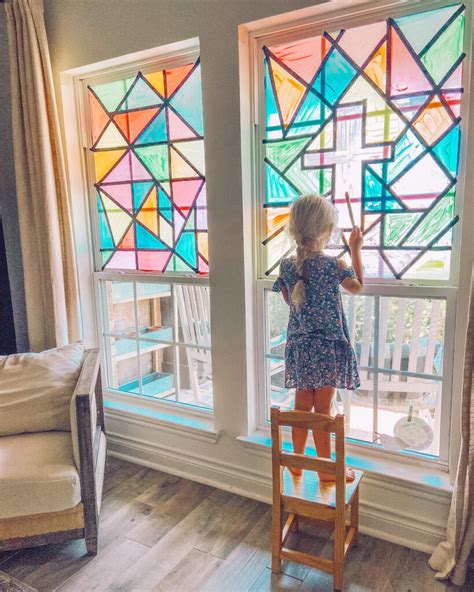 Diy Faux Stained Glass Window Tutorial Life By Leanna