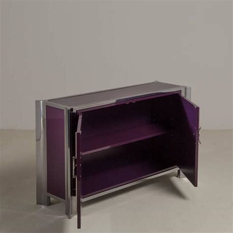 Early china cabinets were wooden china cabinets and ranged in style from chippendale to queen anne and, later, federalist and georgian style. Aubergine Lacquered Two-Door Cabinet by Mastercraft, 1980s For Sale at 1stdibs