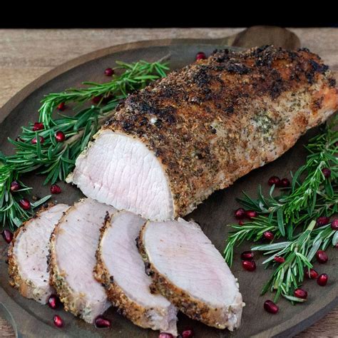 Herb Crusted Pork Loin Roast Dishes With Dad
