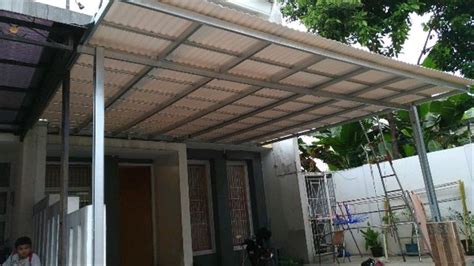 27 gambar model kanopi rumah minimalis yang bisa menjadi referensi bagi kanopi rumah anda. Kanopi Baja Ringan Atap Alderon - canopi murah