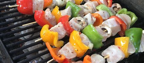 Chicken Kabobs With Mushrooms And Peppers