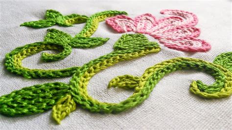 Hand Embroidery Flowers How To Braided Chain Stitch